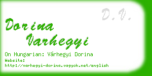dorina varhegyi business card